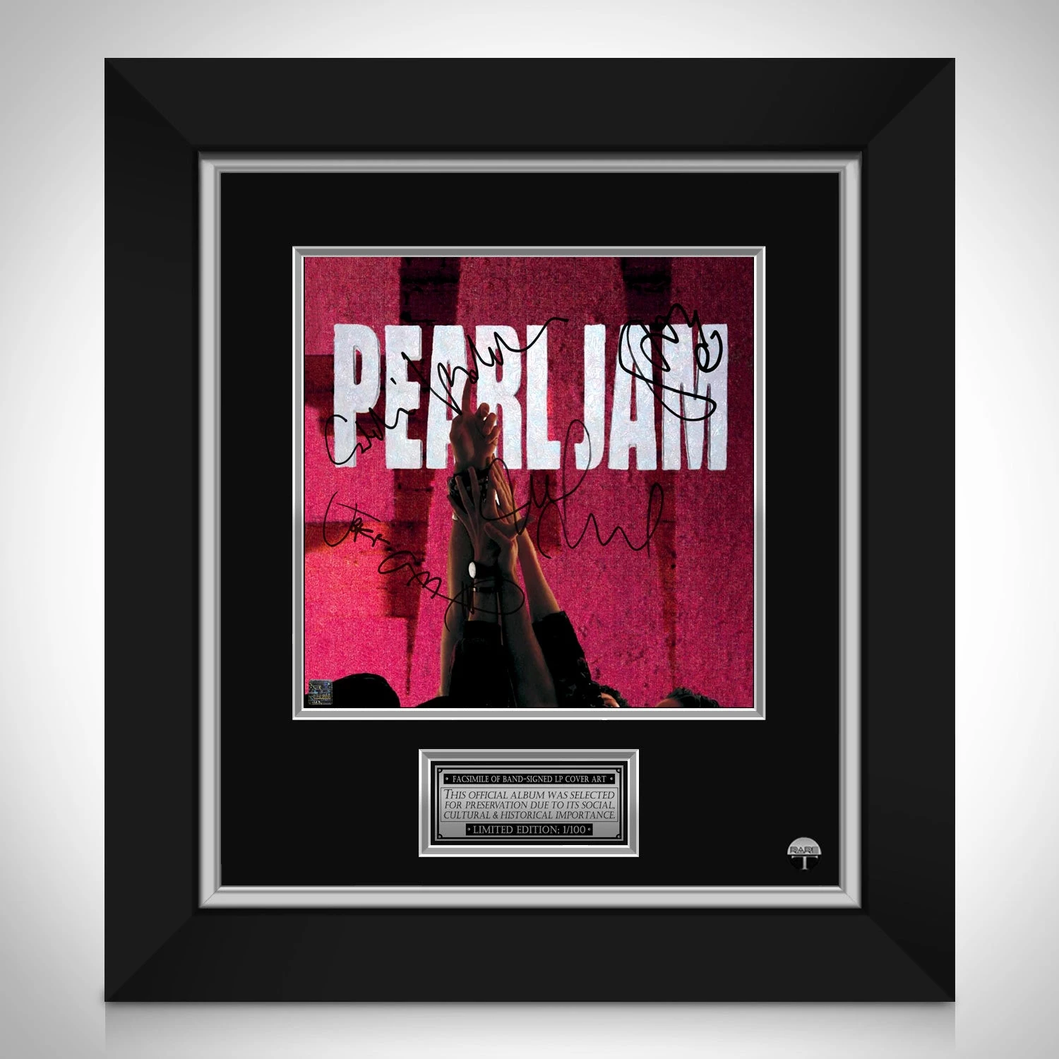 Pearl Jam Ten LP Cover Limited Signature Edition Studio Licensed Custom Frame - £194.93 GBP