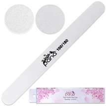 10Pcs Professional Round White Nail Files Double Sided Grit 100/180 - £15.97 GBP