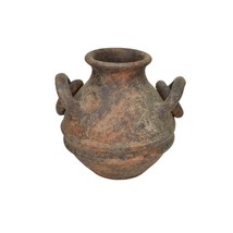 Mexican Pottery Amphora Vessel Urn Columbian Style Double Handle Rings 6 in - £43.95 GBP