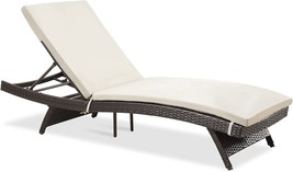 Patio Chaise Lounge Set 1 Pc\., Patio Lounge Chair With Adjustable Backrest And - £229.28 GBP
