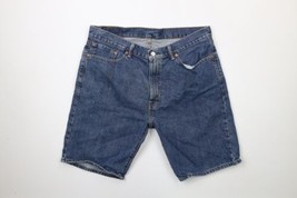 Levis 505 Mens Size 36 Distressed Original Fit Denim Jean Shorts Jorts Blue - £31.50 GBP
