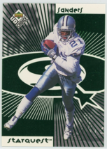 1998 Upper Deck UD Choice Starquest Green #49 Deion Sanders Dallas Cowboys  - £1.87 GBP