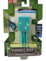 Minecraft Build-A-Portal Glow Squid 3.25&quot; Figure with Ink Sac New in Package - £16.37 GBP