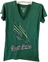 Colosseum Mujer Norte Texas Mean Verde Vegas Camiseta Con Cuello En V - Pequeño - £14.32 GBP