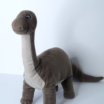 Ikea Jattelik Plush Brontosaurus Dinosaur Stuffed Animal Toy 20&quot; Grey Soft - £15.77 GBP