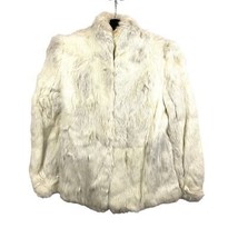 VTG 100% Rabbit Fur Coat Lined Women&#39;s M 1970s Open Jacket  - $224.99