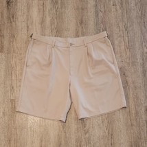 Cool 18 Pro Pleated Front Shorts ~ Sz 42 ~ Light Brown ~ 9&quot; Inseam - £16.36 GBP