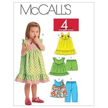 McCall&#39;s Patterns M5835 Toddlers&#39; Tops, Dresses, Shorts and Capri Pants - $9.40