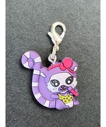 Cute Purple &amp; Lavender w Pink Green Accents Rubber Lemur Animal Pendant ... - £8.87 GBP