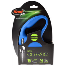 Flexi New Classic Retractable Cord Leash Blue Medium - 16&#39; long - £33.62 GBP