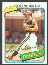 San Diego Padres Gene Tenace 1980 Topps Baseball Card #704 nr mt	! - £0.78 GBP