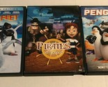 3 Children Family DVDs Lot PENGUINS the Movie, HAPPY FEET, PIRATES in Ca... - $6.99