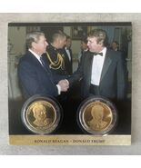 Ronald Reagan & Donald Trump 2020 Gold-Plated Commemorative Coin Set Display - $41.34 CAD