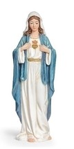 Immaculate Heart of Mary Small 4.25&quot;  Statue,+ Prayer Card &amp; Bio,  New #RM- - £17.25 GBP