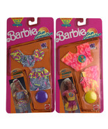 2 Vintage 1991 Barbie Sunsenation Clothing Clothes Neon Dress Doll Outfit  - £14.52 GBP