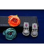 Eivri Oxidised Jhumka Earrings Party Wear Jewellery For Her (101-1098) - £20.08 GBP