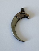 Vintage 1996 Siskiyou Eagle Head Horn Charm Necklace Bracelet Pewter? Metal - £5.65 GBP