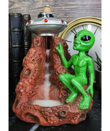 UFO Green Roswell Alien With Flying Saucer Spaceship Backflow Incense Bu... - £22.30 GBP