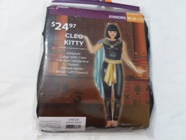 Juniors Cleo Kitty Jumpsuit with Cape Halloween Costume Size M 9-11 - £15.72 GBP