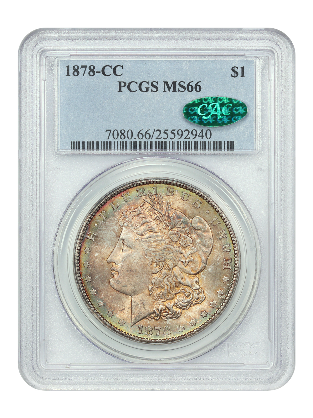1878-CC $1 PCGS/CAC MS66 - $7,893.38