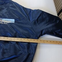 Vintage 1980s Petro-Chem Insulation Men's Blue Satin Varsity Jacket Chest 50" image 5
