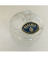 Vintage hand cut lead crystal Bohemia Czech art glass small glass contai... - $24.70
