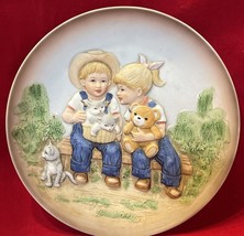 Vintage Denim Days Collectors Plate #1505 ~ By Homco 1985 Sunny Days 8&quot; - £14.69 GBP