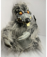 Vintage 17 inch Rat creepy werewolf hairy Halloween decor wired tail arm... - £36.31 GBP