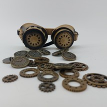 Steampunk Goggles Clock Buttons Clock Shank Plastic Costume Accessory - $7.70