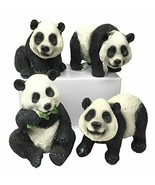 Wildlife China Giant Panda Bear Family Figurine Collectible Sculptures S... - $30.06 CAD