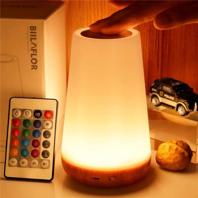 Table Lamp Bedside Lamp For Bedroom 13 Color Changing Touch Night Light RGB - £20.98 GBP