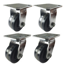 4&quot; X 2&quot; Heavy Duty &quot;Phenolic Wheel&quot; Caster - 2 Swivels And 2 Rigids - $107.99