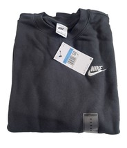 Nike Mens Sportswear Club Fleece Crew Sweatshirt Black/White Medium - £45.49 GBP