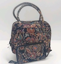 Vera Bradley Kensington Shoulder Bag Purse Fall Brown Paisley W Wallet  - $27.67