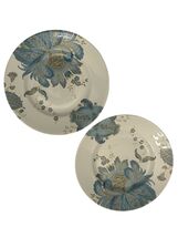 222 Fifth Eliza Teal Fine China 8.5" Salad Plate Porcelain SET of 2 - $24.72