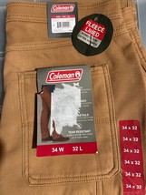 Coleman Men&#39;s Pants Fleece Lined 34x32 Tear Resistant Stretch Utility Pa... - $29.70