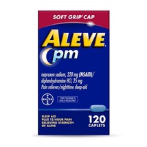 Aleve PM Sleep Aid Plus Pain Reliever Caplets *04/27*, Naproxen Sodium &amp; - $19.99