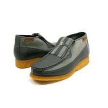 British Walkers Apollo Men&#39;s Gray Leather and Suede Crepe Sole Slip On B... - $199.00