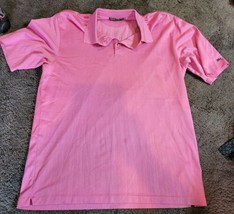 *Stained Nike Golf Tiger Woods Collection Dri-Fit Polo Shirt Pink Mens  ... - $17.95