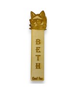 Bookmark - PERSONALIZED Cool Fox - Birch wood - $16.17 CAD