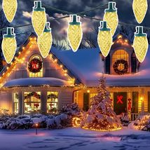 C9 LED Christmas Lights Outdoor 50 LED 32FT Warm White Plug-in Strand - $138.35 MXN
