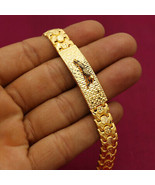 22k Stamp Merry Shine Gold 20cm Tennis Bracelets Female Gift Art Jewelry - £2,034.88 GBP