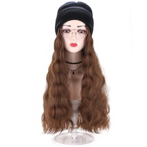 Wig Hat s Hat With Hair Wavy Ynthetic Warm Soft Ski  Cap ly Connect Synthetic Ha - £56.03 GBP