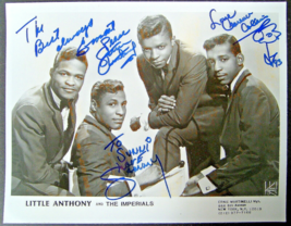 LITTLE ANTHONY &amp; IMPERIALS :(MOTOWN CLASSIC GROUPS) ORIG, AUTOGRAPH SIGN... - $395.99