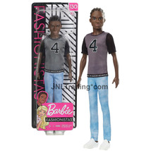 Year 2018 Barbie Fashionistas Doll Set #130 - Slim African American KEN GDV13 - £23.97 GBP