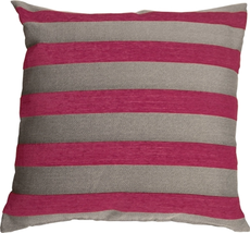 Brackendale Stripes Pink Throw Pillow 22x22, Complete with Pillow Insert - £50.74 GBP