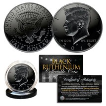 2020 Black Ruthenium Jfk Kennedy Half Dollar U.S. Coin w/COA (Philadelphia Mint) - £8.09 GBP