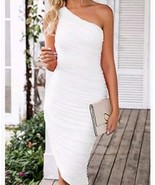 PRETTYGARDEN Women&#39;s Sexy Ruched Bodycon Dress Sz Large  New With Tags L... - $24.30 CAD