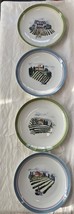 Vineyards Design Porcelain Plate Set 4pc by BIA Cordon Bleu. VTG 2004 - $24.74