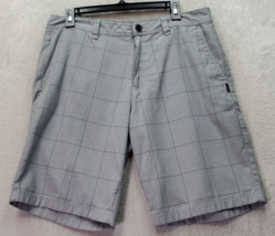 O&#39;Neill Chino Shorts Men&#39;s Size 34 Gray Plaid Pockets High Rise Flat Fro... - £15.87 GBP
